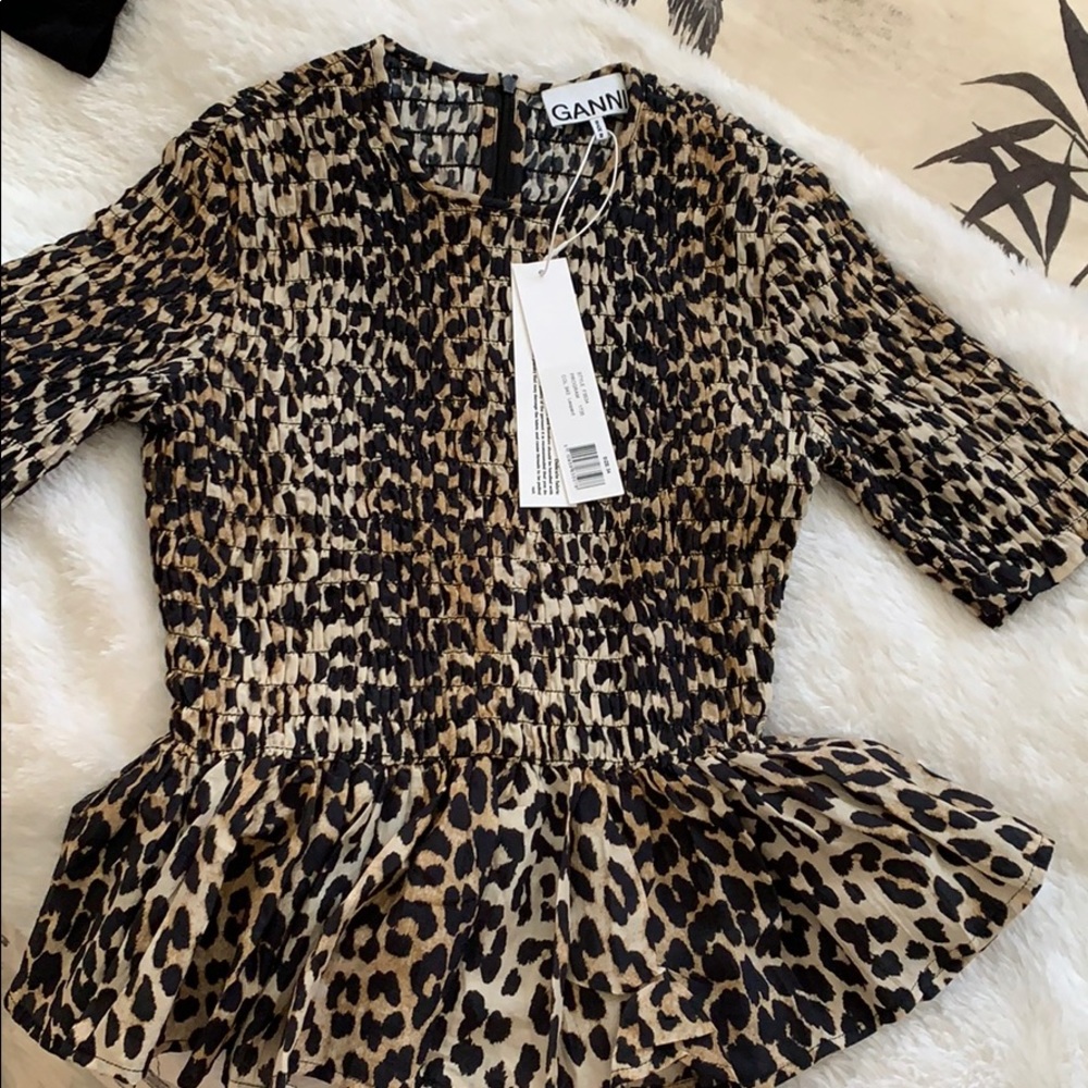 Ganni leopard top